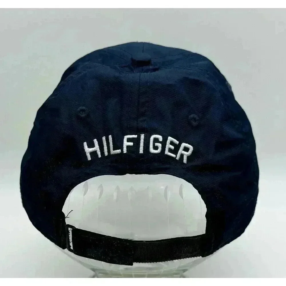 Tommy Hilfiger Logo Men’s OSFM Hat Baseball Cap Navy Blue‎ Adjustable Hook Loop